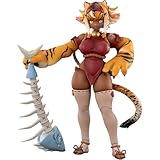 Wahohousee Snail Shell Mecha Girl Model Kit - Tiger Girl Garu, 1/12 Scale Anime Action Figures with Fishbone Knife, Flexible Tail, Moveable Eye, Gifts for Anime Fans Desk Decor