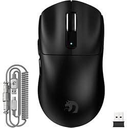 MAMBASNAKE M3 Ultralight 39g Tri Mode 40K DPI Wireless Gaming Mouse-Black | PixArt PAW3395 PRO Sensor,2.4Ghz/Bluetooth/Wired,100M Clicks Micro Switch,Coiled Cable,Programmable Web Driver for Win PC Mac