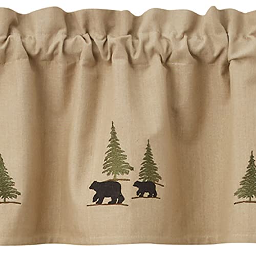 Park Designs Black Bear Embroidered Lined Valance #TOP2