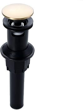 PD-4305-CS Bathroom Sink Drain with Overflow Vessel Sink Lavatory Vanity Push up Pop up Drain Stopper Brushed Gold Finished