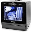 Duronic DW5 BK Lavastoviglie Libera Installazione 950W Lavastoviglie Piccola Mini Lavastoviglie per piccole cucine spazi ridotti Lavastoviglie da tavolo 7 programmi lavapiatti automatico