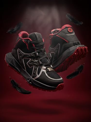 Image of The Souled Store Naruto Shippuden: Sasuke Men and Boys Purple PU Upper Lace Up High Top Sneakers