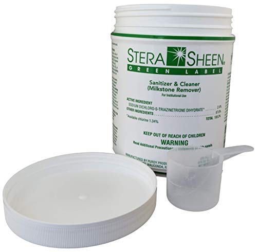 Stera-Sheen Green Label Sanitizer By Purdy Products - 1 Case Of 4 X 4 Pound Jars #TOP6