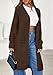 PRETTYGARDEN Women's Long Oversized Cardigans 2026 Fall Trendy Long Sleeve Open Front Chunky Sweater Knit Winter Clothing (Brown,X-Large)