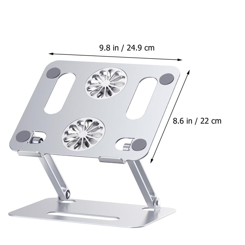 NUOBESTY Soporte Refrigerador PortáTil Ajustable con Doble Ventilador Turbina De Gran DiáMetro Y Base Ventilada para Laptop Y Tableta Compatible Enfriador USB para Juegos Y Uso Diario