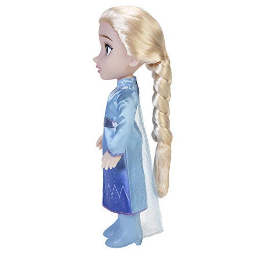 Disney Frozen 2 ELSA Reisepuppe, 35 cm große Puppe mit vom Film inspiriertem Kult-Modekleid, Stiefeln und Langen geflochtenen Haaren für zusätzlichen Spielspaß, für Mädchen ab 3 Jahren