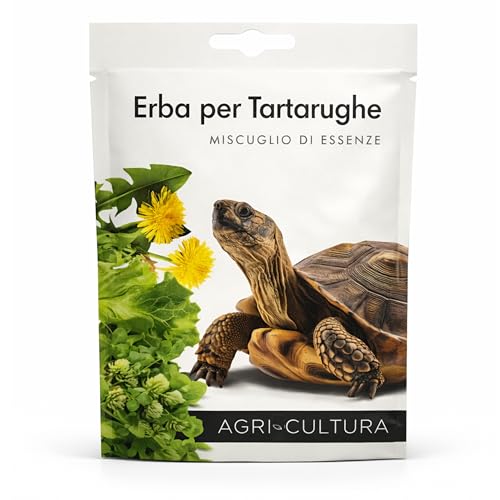AGRI-CULTURA® | Semi Erba Per Tartarughe Di Terra In Miscuglio【15gr】| Mix contenente 6 erbe con Trifoglio, Tarassaco e Lattuga, Semi Per Nutrizione Ottimale Tartarughe Made in Italy.