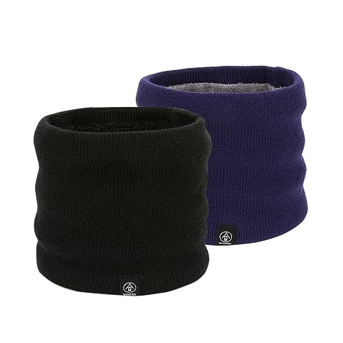 HGDGears Tubo Per Collo Invernale da Uomo e da Donna,Scalda Collo Invernale Uomo,Per Sport all'aria Aperta,Ciclismo,Sci,Jogging(Black+Navy)