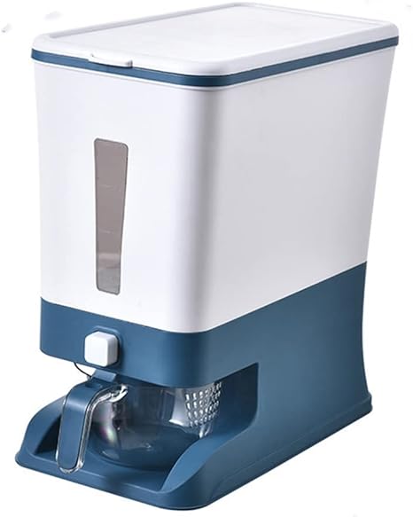 Amazon Cbarfa 密封された水の樽と水の箱 日の家庭の台所の測定米の瓶 小麦粉 米の収納箱 内部の視覚化 一目で Cbarfa Color Blue 保存容器 キャニスター オンライン通販