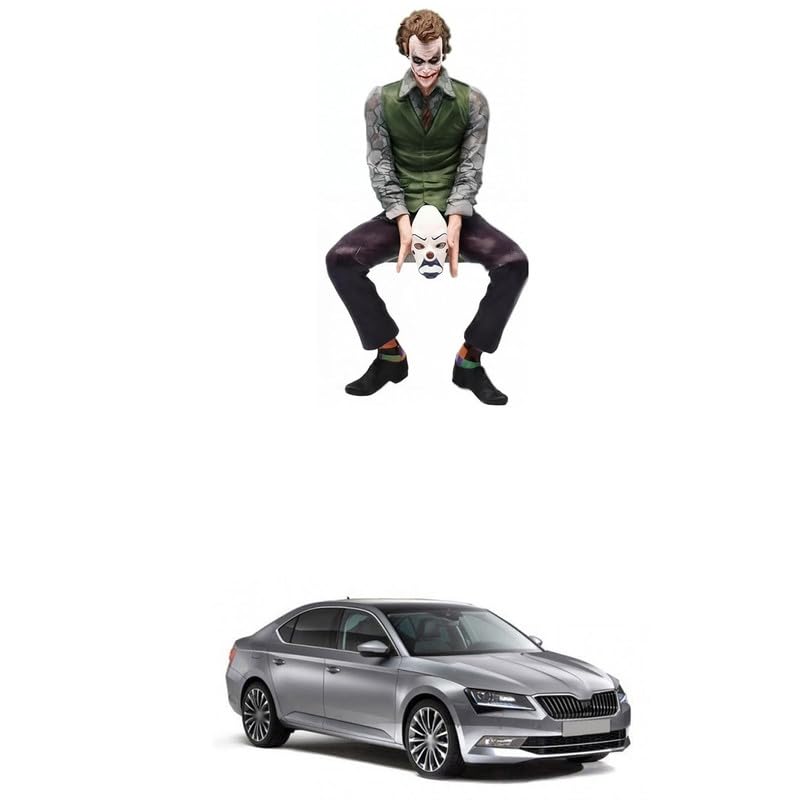 Jkr Action Figure ? 5.5-Inch Sitting Figurine for Car Dashboard, Office Desk & Home Decor | Premium PVC Comic Villain Statue with Adhesive Base Comfortable with Sup-ERB