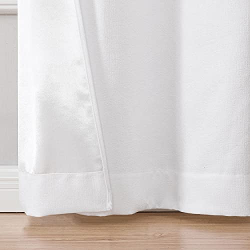 Regal Home Collections Himmel Room Darkening Curtains 2-Panel Set - White Curtains For Bedroom, Living Room To Block Light And Save Energy (38In W X 84In L - 2 Panels, White) #TOP3