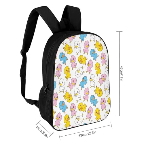 Cartoon Yellow Duck Backpack Simple Leisure Travel Backpack Outgoing Daypack 17 Inch2