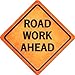 Road Work Ahead Novelty Metal Crossing Sign CX-490