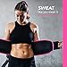 Sports Research Sweet Sweat Waist Trimmer (Core Series) - Premium Sweat Enhancing Fitness Band for Women & Men - Adjustable Fit · Latex-Free Neoprene - Pink Logo, XL