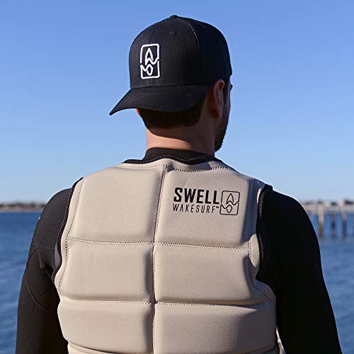 Mens Neoprene Wakesurf Comp Vest - Designed Exclusively For Wake Surfing, But Great For All Other Watersports Activities! (Sand, Large) #TOP7