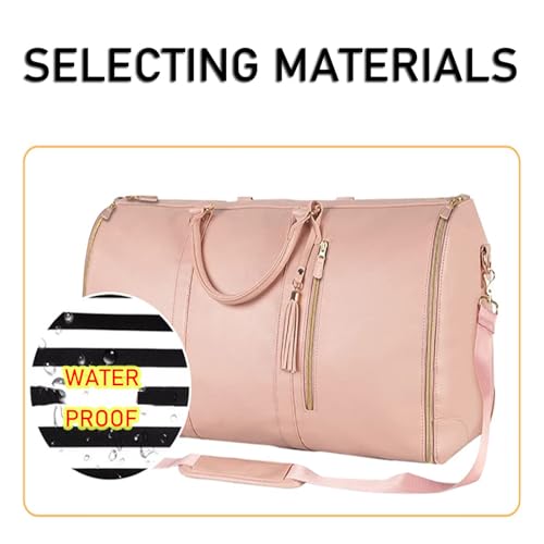 Viralhuntz Pink Foldable Travel Bag, Women's Large Capacity Garment Bag, 20.47 inches (L) x 12.6 inches (W) x 9.84 inches (H), Waterproof, Ultralight, Packable4