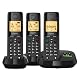 Gigaset Pure 320A Trio – Schnurloses DECT-Telefon mit Anrufbeantworter – mit Call-Block-Taste und Freisprechfunktion – 100 Kontakten, schwarz [Kompatibel in DE, IT, FR, NL, BE, Che, AUT]