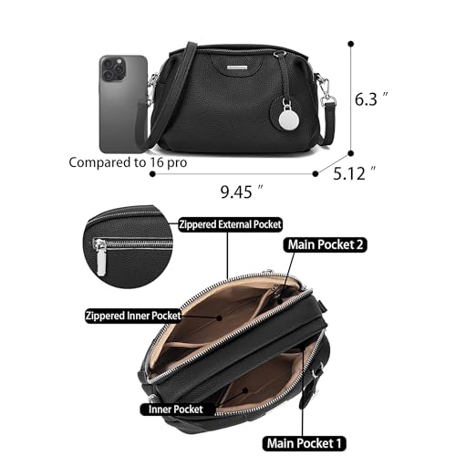 Small Crossbody Bag Genuine Leather for Travel Crossbody Purse for Women Sling Bag Cell Phone Bag Cross Body Real Leather2