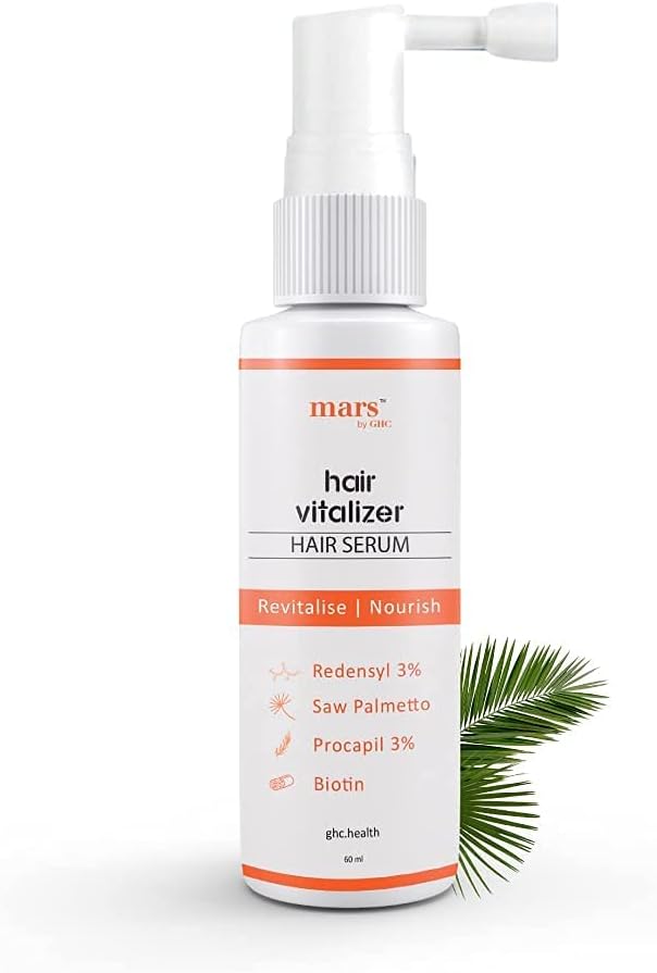 BETTMars by GHC Procapil Hair Growth Serum with Advanced 3% Redensyl, Biotin, Kapexil, & Saw Palmetto for DHT Block, Hair Fall Control & Growth (60ml)