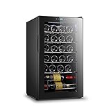 Enfriador de Vino Refrigerador de Vino de Doble Zona para 24 Botellas Incorporado o Independiente con Apariencia Moderna Sistema de enfriamiento rápido y silencioso Vidrio Templado de Doble Capa