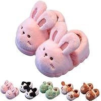 KEYUSHOP Kids House Slippers for Girls Boys Toddler Animal Kids Bunny Bear Frog Slippers Non-slip Preppy Warm Winter Shoes for Indoor Outdoor