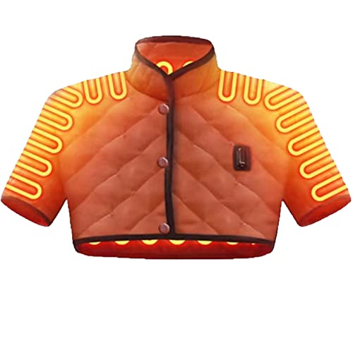 GOOBIX Coussin Chauffant électrique for Le Cou et Les épaules Coussin Chauffant for épaule à Compression Thermique for Hommes et Femmes Protège-Bras Cache-Cou wangyiren93 (Color : Orange, Size : XL)