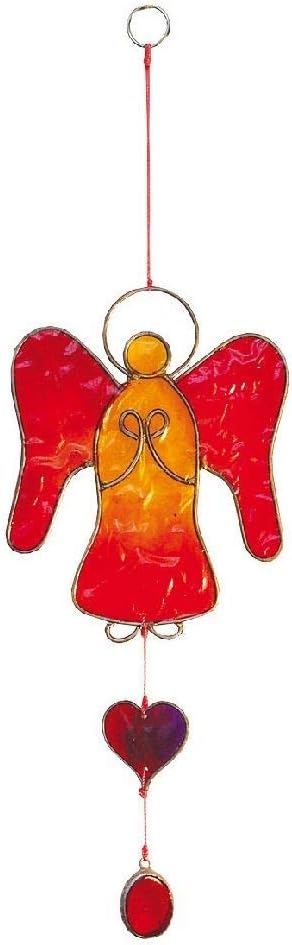Suncatcher "Angel" Fibreglass Red 18 cm