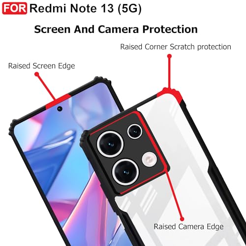 Image of Amazon Brand - Solimo Basic Case for Redmi Note 13 (5G) (Acrylic Black)