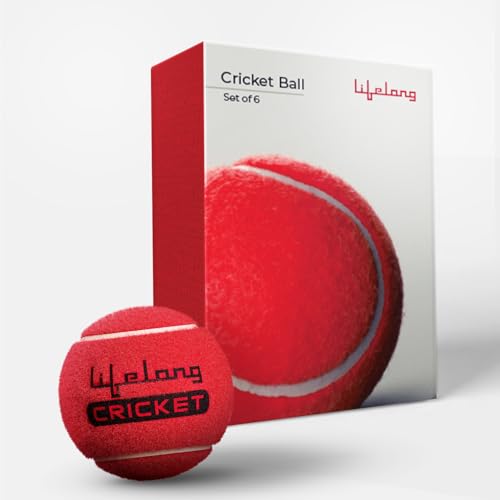 Lifelong Rubber Cricket Tennis Ball | Heavy Tennis Ball for Crick...