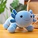 DYBFONO Axolotl Plush Toy, 10.8” Soft Cute Axolotl Stuffed Cotton Plush Pillow Kawaii Salamander Animal for Boys Girls Kids Gift (Blue)