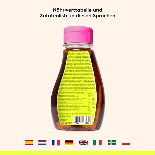 NICKS Fiber Sirup mit Ahorngeschmack, Maple syrup, ballaststoffreiche natürliche Keto Süßstoff ohne Zuckerzusatz, Glutenfrei, Low carb Vegane Zuckerersatz (300g)