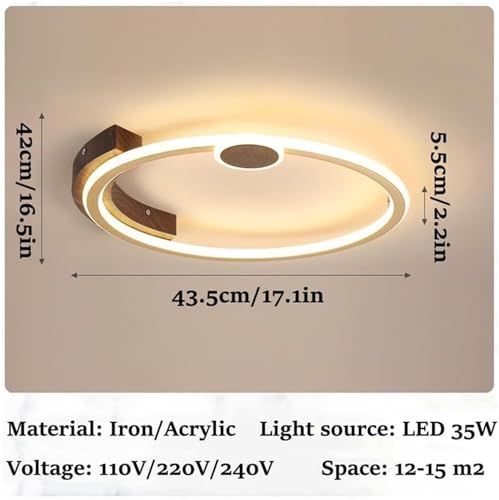 Plafonnier LED moderne variable 43cm à 3 températures de couleur - 7