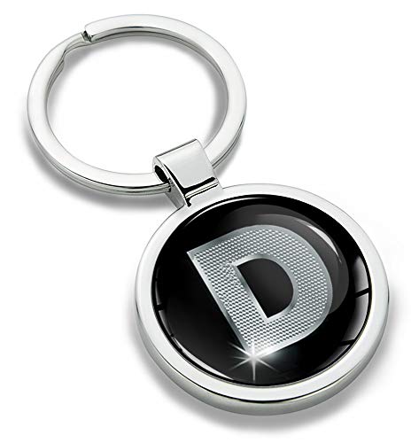 Preisvergleich Produktbild Biomar Labs® Schlüsselanhänger Buchstabe Metall Keyring Buchstaben Initialen Alphabet Autoschlüssel Geschenk Metall-Schlüsselanhänger Schlüsselbund Edelstahl Silber D, KK 4