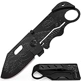 Grand Way Small Pocket Knife - Folding Wallet Knife - Mini Tactical Knife with Money Clip - Cool Dragon Blade Credit Card - Small Folding Knife - Birthday Christmas Gifts for Men and Women 6682