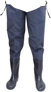 Hip Waders PVC Nylon Fishing Boots for Men and Women, 80cm Knee and Hip Wading Boots, Suitable for Feet Between 23 and 28.5cm