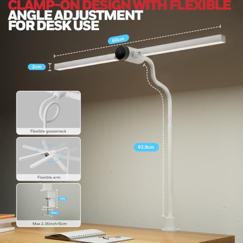 Image of Honeywell HJ4 Desk Lamp with Clamp, Sunturalux Desk Lamps for Home Office