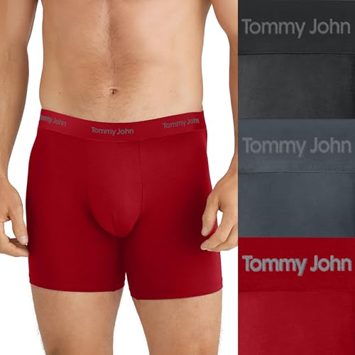 Image of Tommy John Men's Luxe Modal 6 inch Boxer Brief Underwear 3-Pack