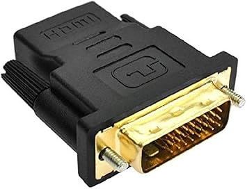 محول DTOL مطلي بالذهب عالي السرعة HDMI للإناث إلى محول فيديو DVI للذكور 2 حزمة