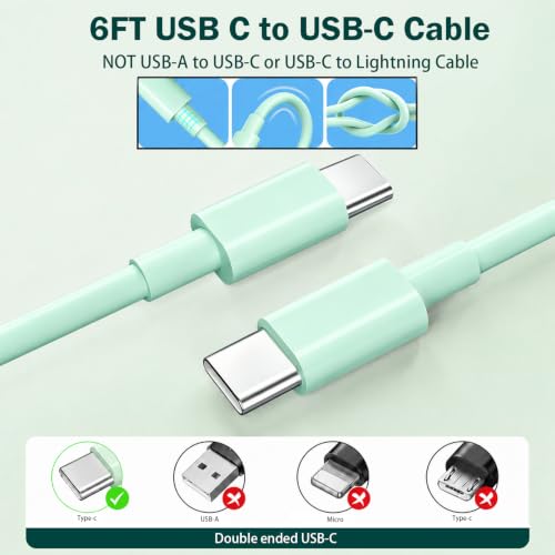 Image of iPhone 17 16 15 Long Charger Fast Charging,20W iPad USB C Wall Charger Block with 6FT USB C to C Cable Cord for iPhone 17 /Pro /Pro Max /17 Air / 16 /16 Pro /16 Pro Max /15 /Plus /Pro /Pro Max