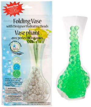 FOLDING VASE with DESIGNER HYDRATING BEADS