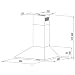 CIARRA CBCB6201 Campana de pared 60cm 380 m³/h 65W - 3 velocidades...