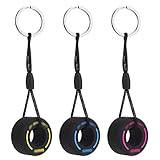 LuLyL Mini 3 piezas llavero de goma para neumáticos llavero de rueda creativo colgante personalizado llavero de goma suave accesorios de decoración de coche