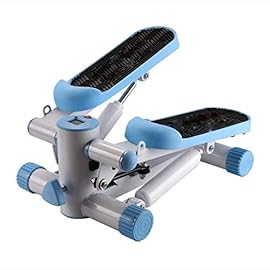 YFDM Mini Stepper Mini Fitness Exercise Machine Step Trainer Equipment with Resistance Bands Durable Safe Treadmill and Comfortable Foot Pedals (Color : Blue)