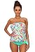 Dippin' Daisy's Mint Paisley Bandeau Blouson Tankini Size 12
