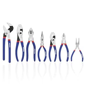 WORKPRO 7-Piece Pliers Set, Pliers Tool Set with Comfort Grip, Blue