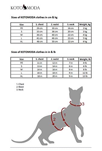 Pull pour chat Sphynx en maille douce à carreaux rouges et gris XL - 3