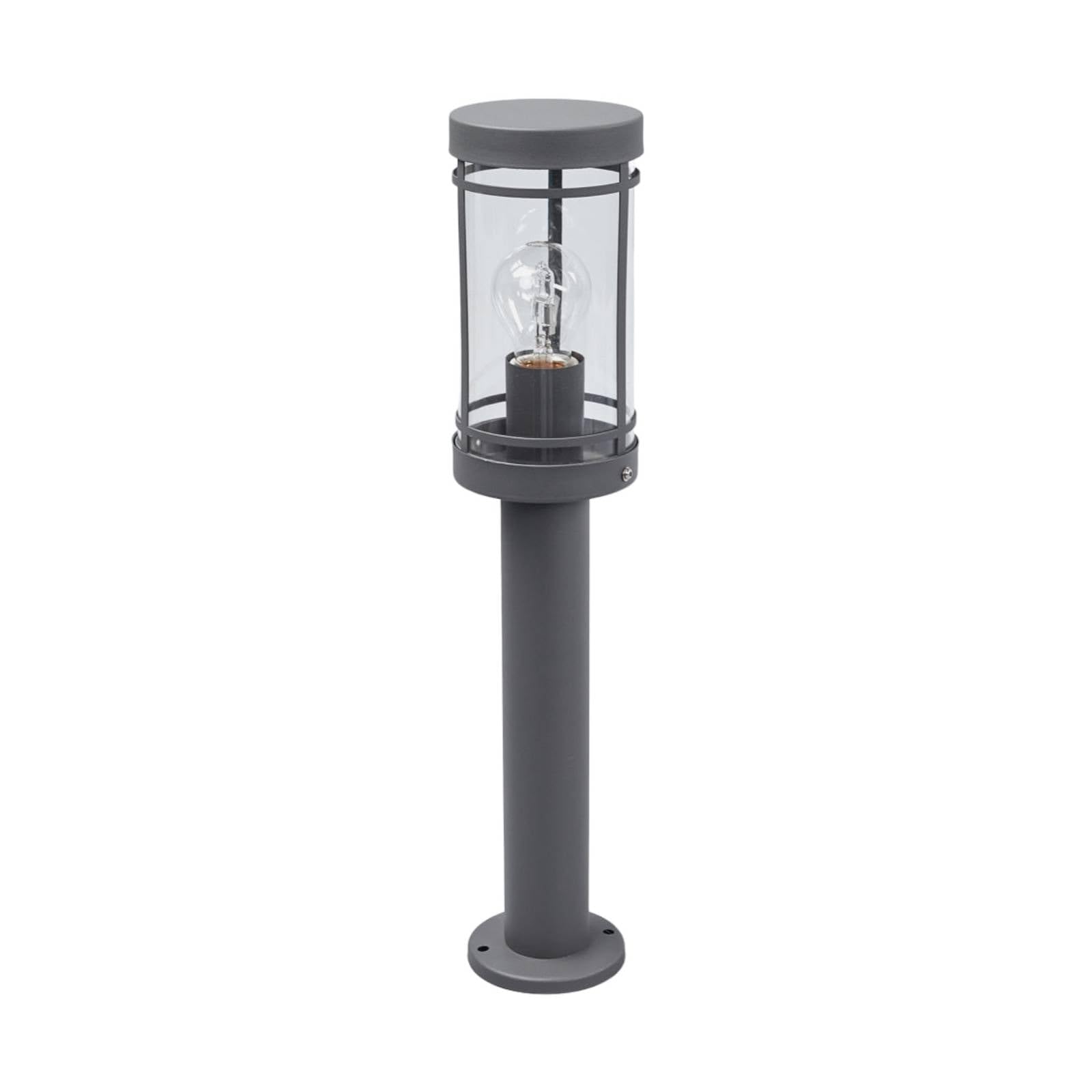 Lindby Outdoor Lights Djori (Modern) in Silver Made of Stainless Steel (1 Light Source, E27) from Pillar Garden Path Bollard lamp