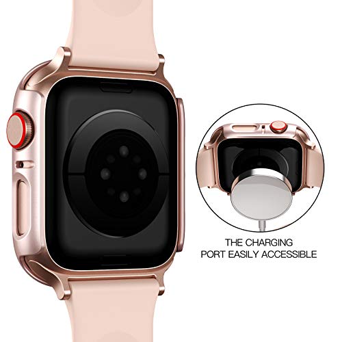 6 Pack Case for Apple Watch SE 3 (2025)/SE 2/SE/Series 6/5/4 40mm with Tempered Glass Screen Protector, Hard PC Ultra-Thin Scratch Resistant Protective Cover for iWatch 40mm Accessories
