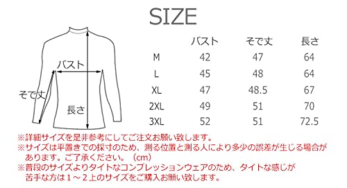 シャツ メンズ インナー 長袖 ハイネック タートルネック メ