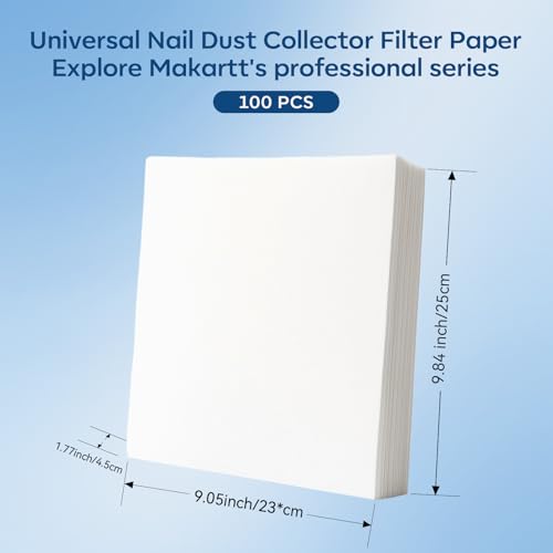 Papel Filtro Desechable 100 Hojas para Colector de Polvo Uñas miniatura 7